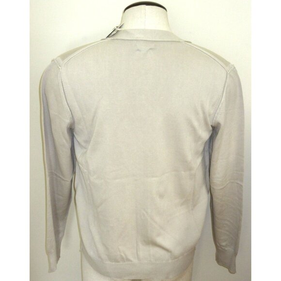 OOBE Brand Men's Ashworth Cotton Cardigan Italian Made Sweater Stone Beige NWT - Picture 5 of 8